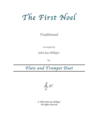 Book cover for The First Noel for Flute and Trumpet