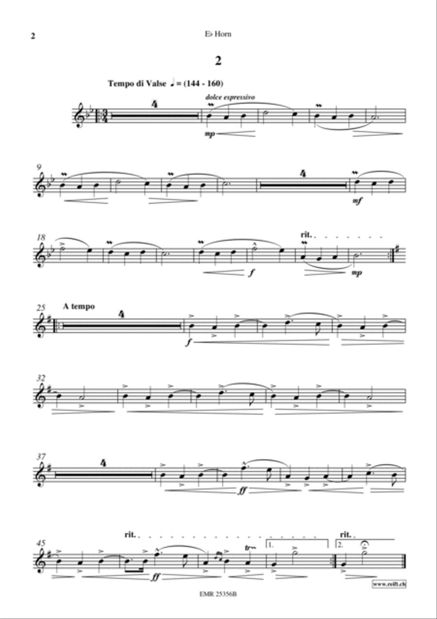 2 Waltzes 2 Waltzes Horn scores gallery preview page 3