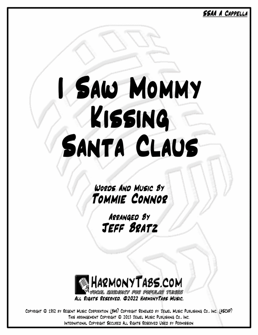 I Saw Mommy Kissing Santa Claus SSAA scores gallery preview page 1