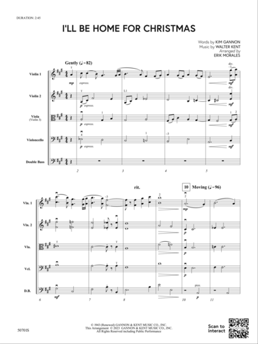 I'll Be Home for Christmas: Score String Orchestra scores gallery preview page 3