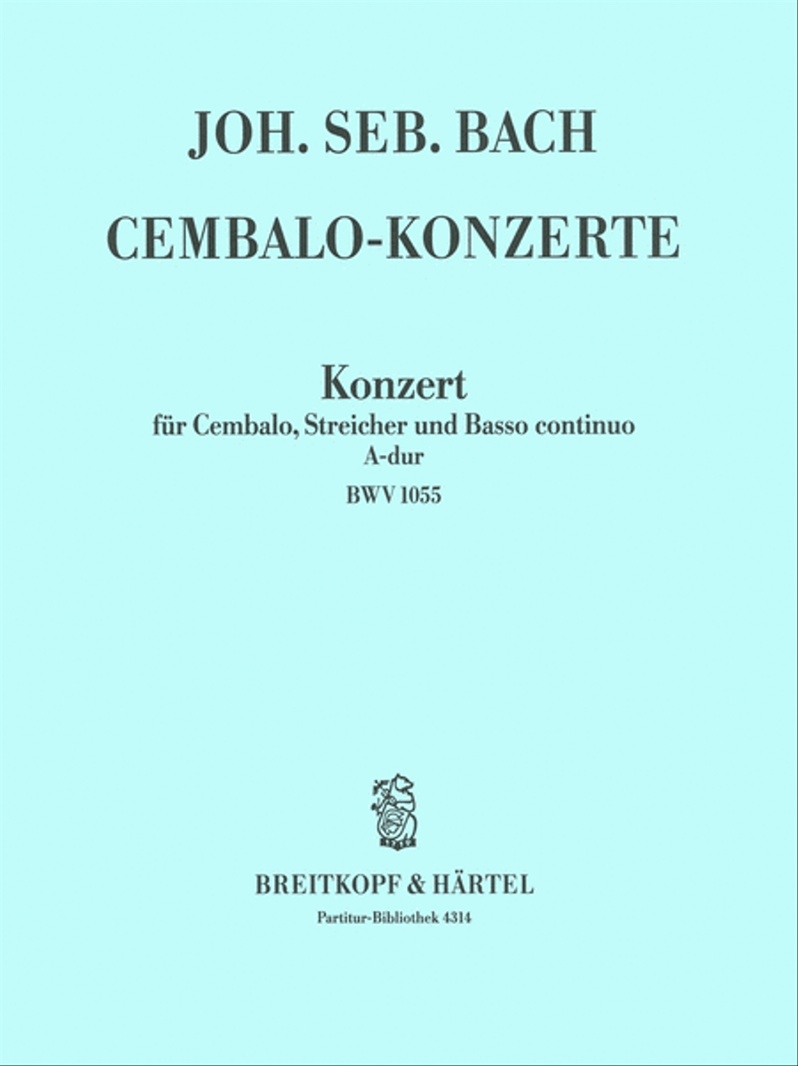 Harpsichord Concerto in A major BWV 1055 Orchestra scores gallery preview page 1