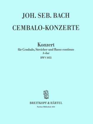 Book cover for Harpsichord Concerto in A major BWV 1055