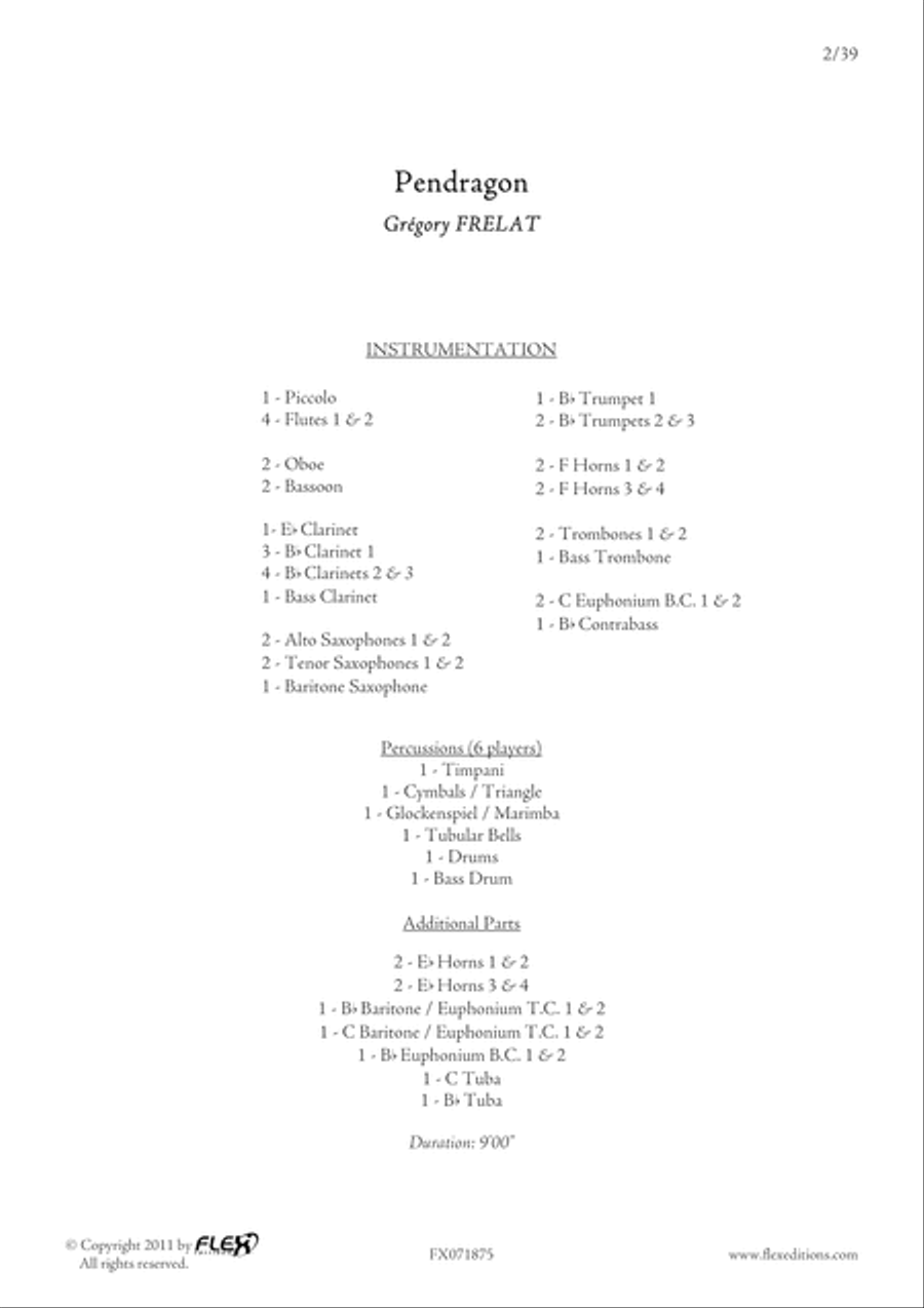 Pendragon Concert Band scores gallery preview page 2