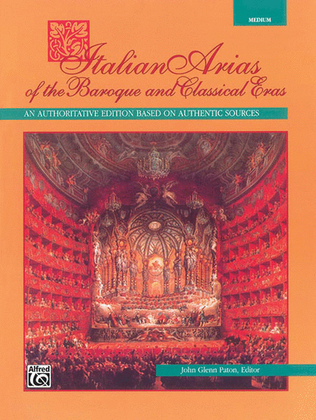 Book cover for Italian Arias of the Baroque and Classical Eras