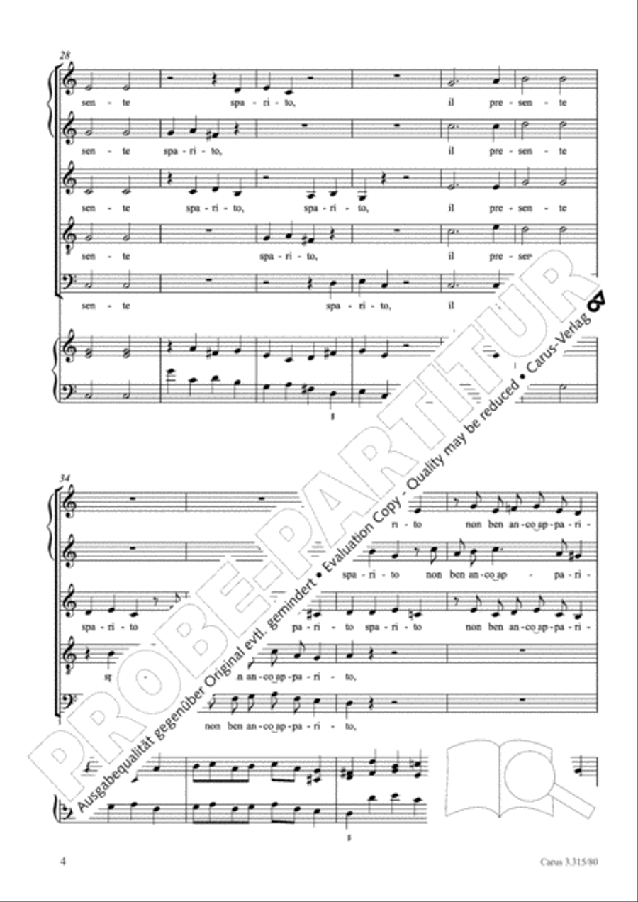 E questa vita un lampo SV 254 SSATB scores gallery preview page 5