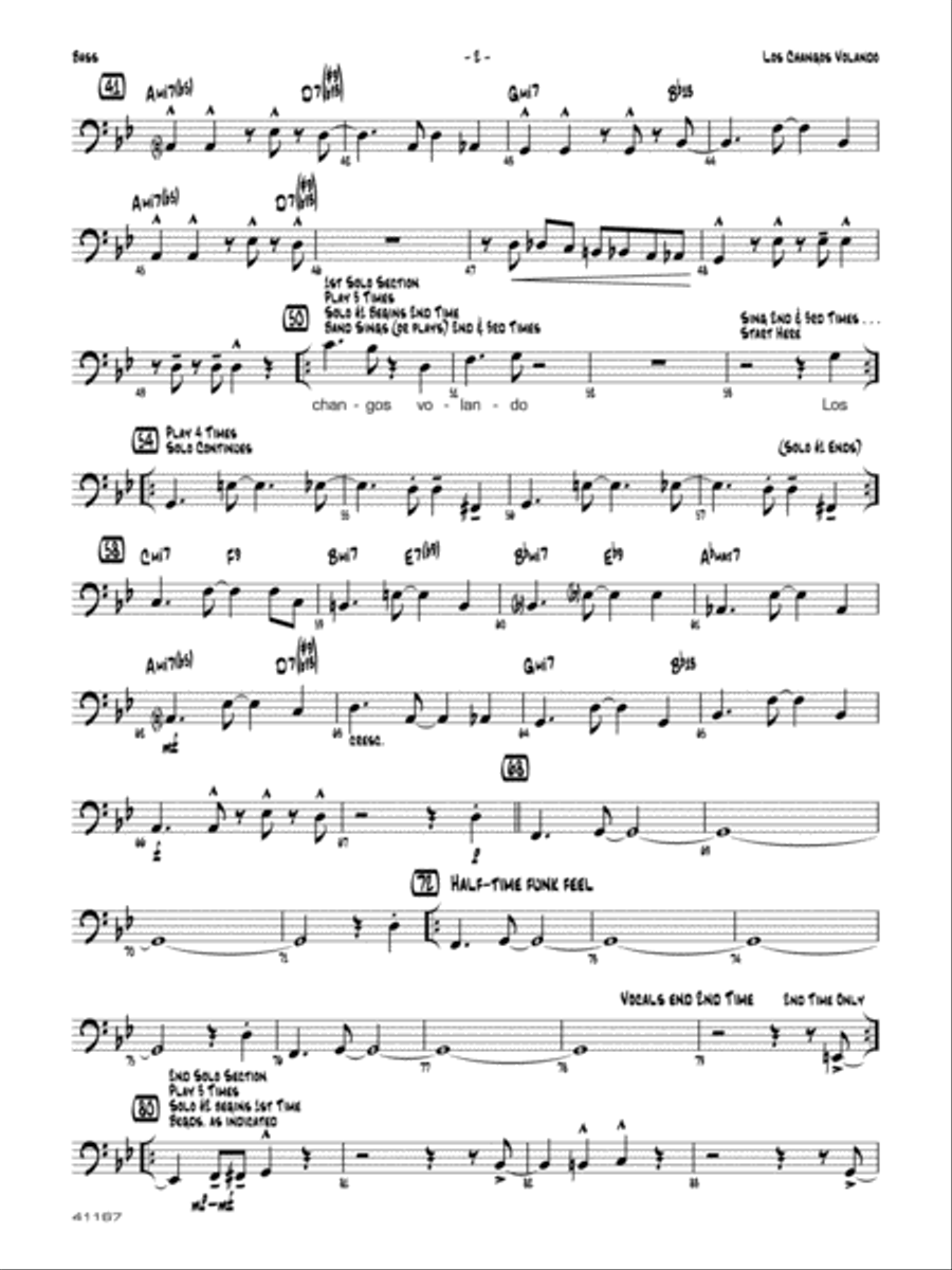 Los changos volando: String Bass Jazz Ensemble scores gallery preview page 2