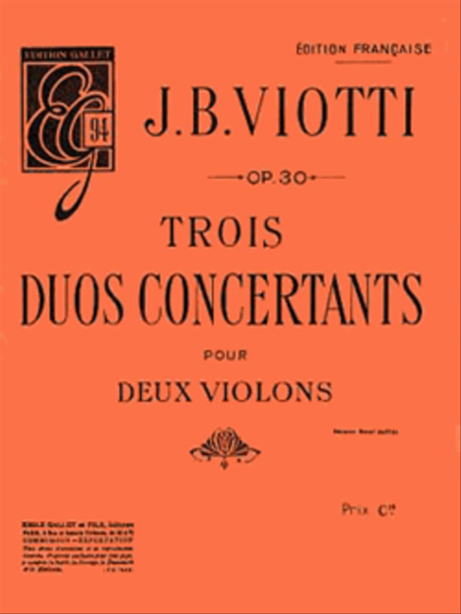 Duos concertants (3) Op. 30 Violin scores gallery preview page 1