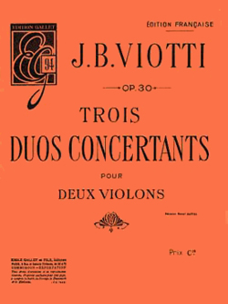 Duos concertants (3) Op. 30