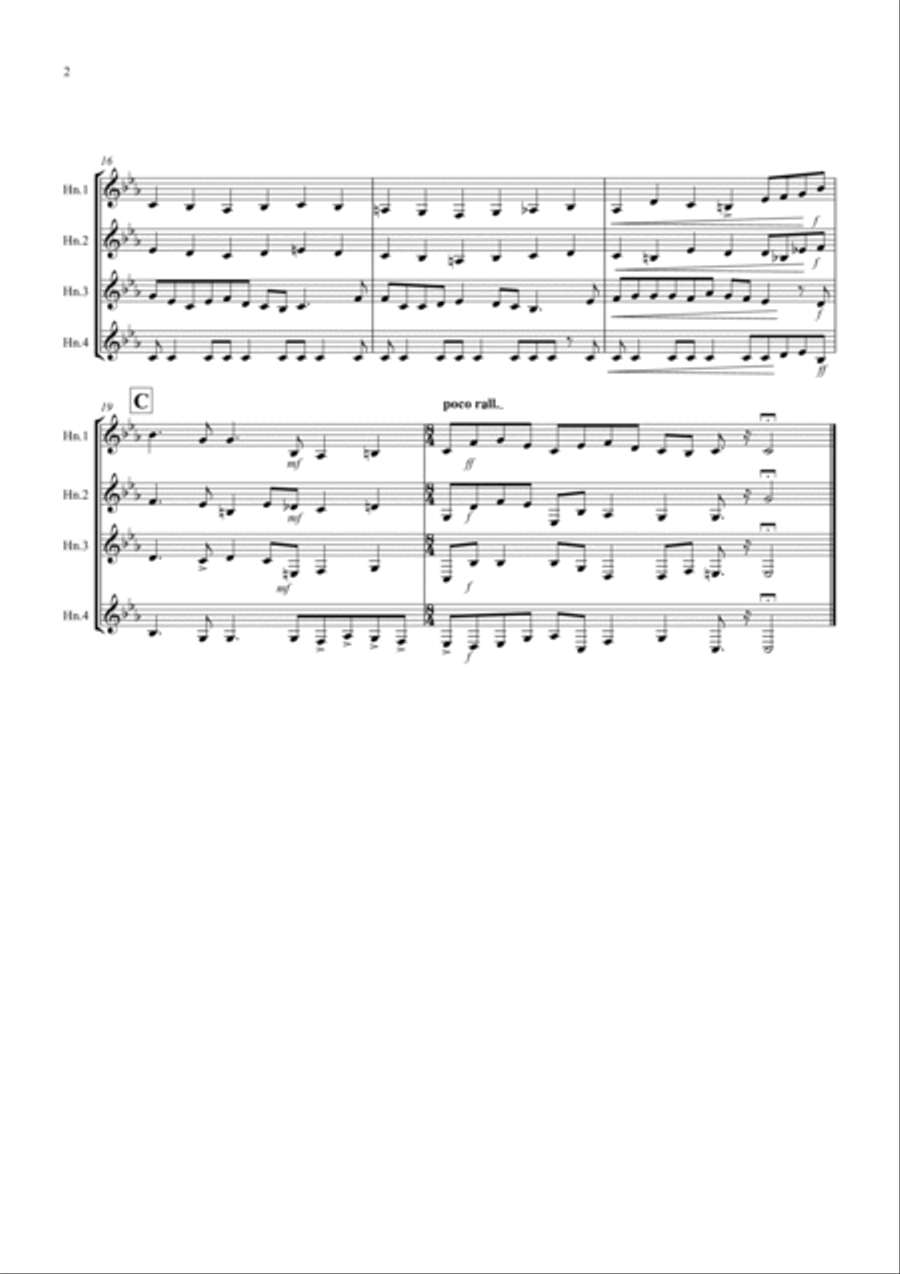 O Come, O Come Emmanuel for Horn Quartet O Come, O Come Emmanuel for Horn Quartet French Horn Quartet scores gallery preview page 2