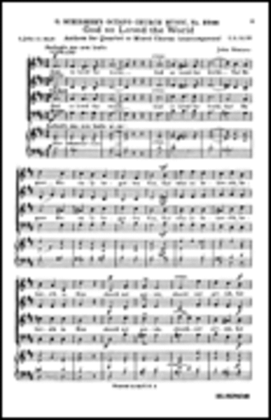 God So Loved the World 4-Part scores gallery preview page 1