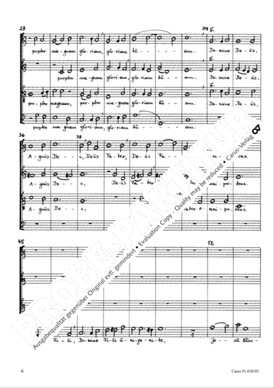 Missa Salvatoris 4-Part scores gallery preview page 7