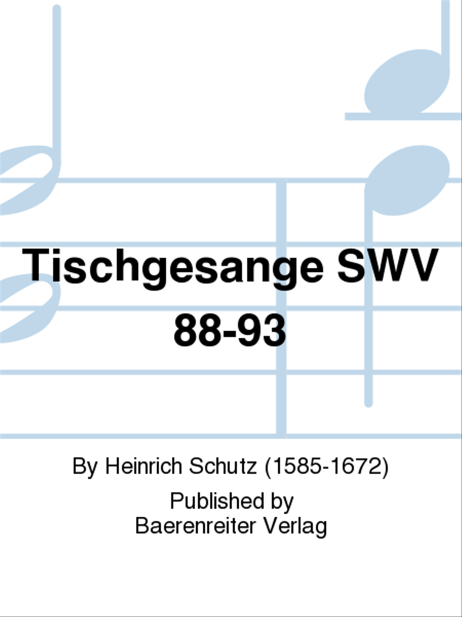 Tischgesänge SWV 88-93 4-Part scores gallery preview page 1