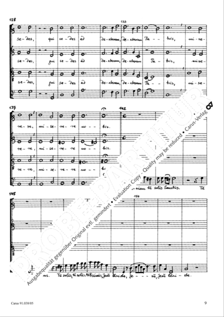 Missa Salvatoris 4-Part scores gallery preview page 10