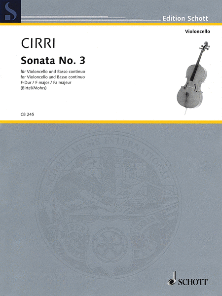 Giovanni Battista Cirri : Sonata No. 3 in F Major