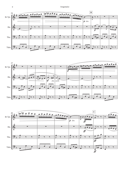 Aragonaise from Carmen for Symphonic Brass Quartet image number null