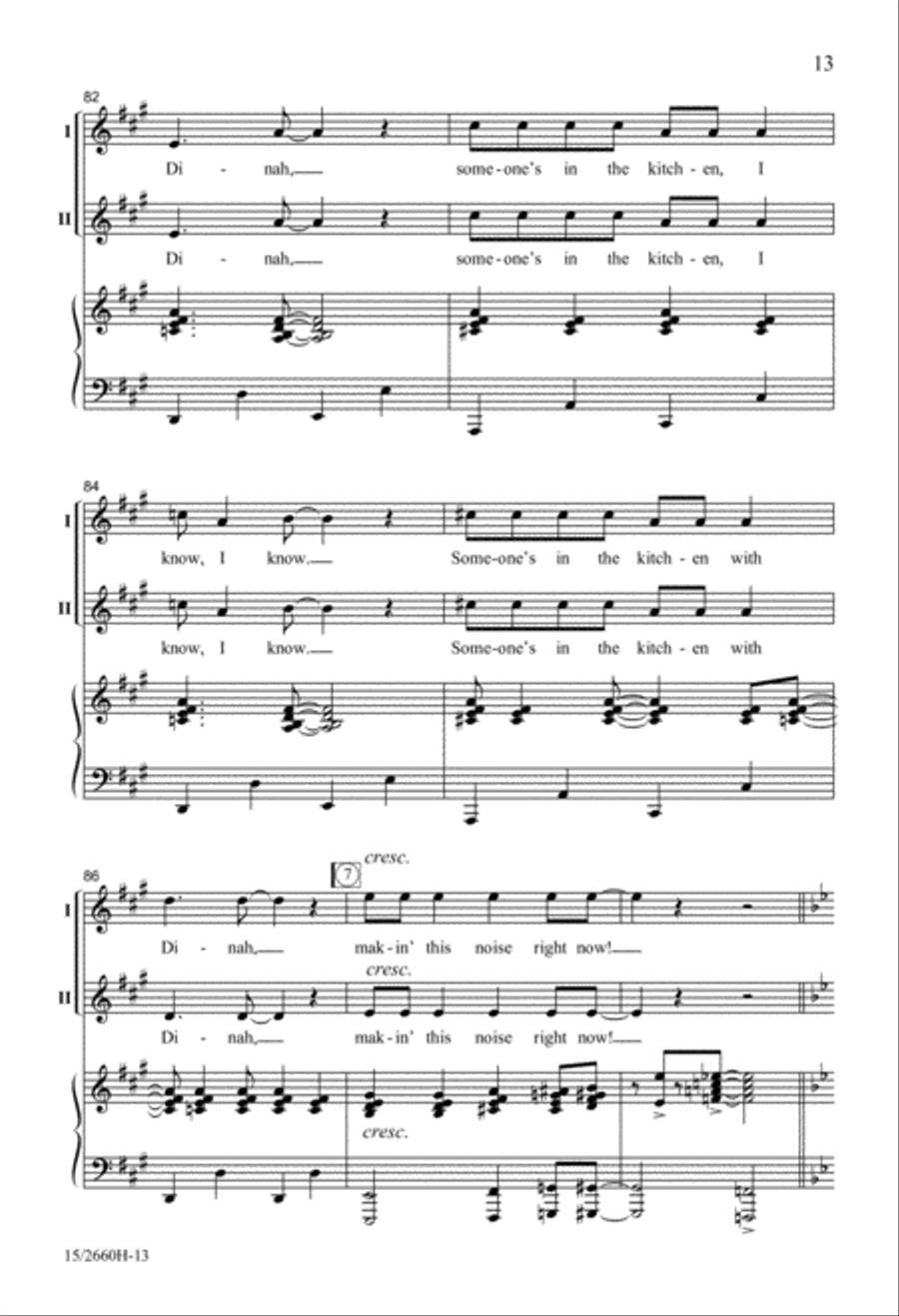 Someone's in the Kitchen! 2-Part scores gallery preview page 13
