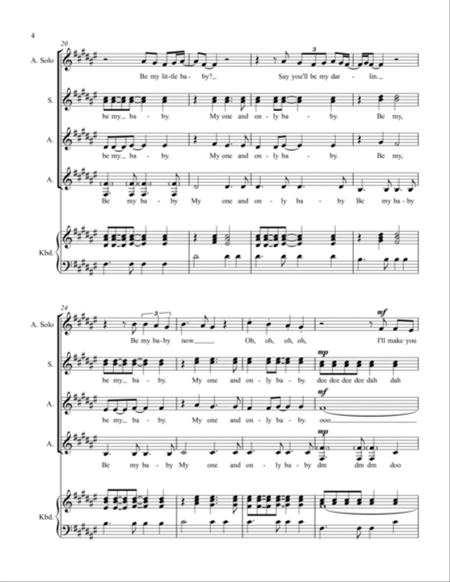 Be My Baby SSAA scores gallery preview page 4