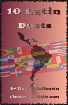 Book cover for 10 Latin Duets, for Clarinet and Violin
