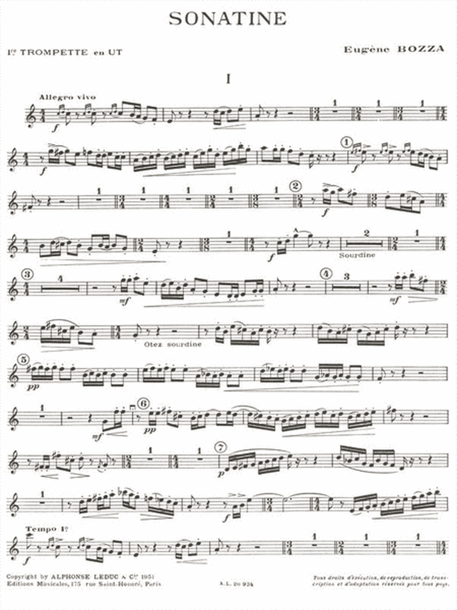 Sonatina For Two Trumpets, 1 Cornet, 1 Trombone And 1 Tuba