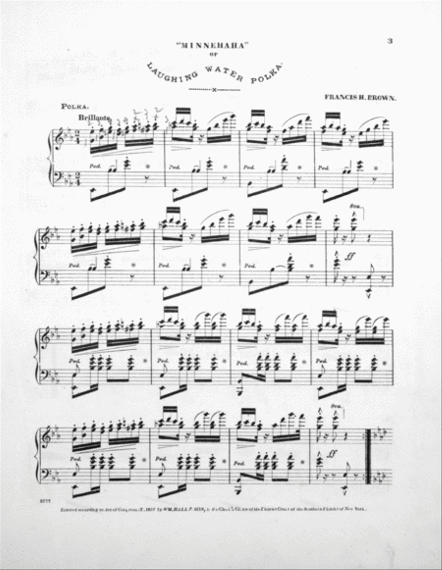 Minnehaha, or Laughing-Water Polka Piano Solo scores gallery preview page 2