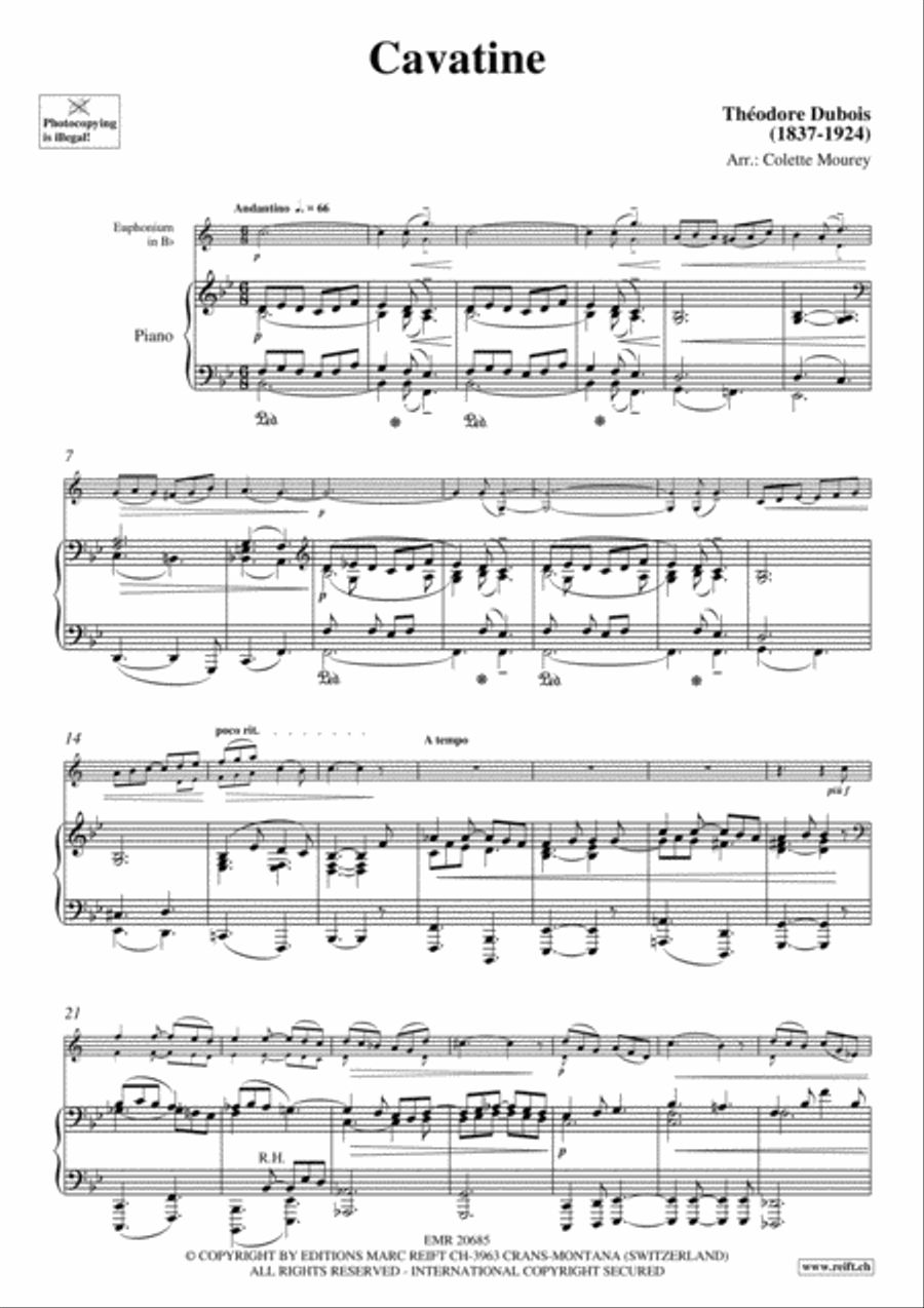 Cavatine Euphonium scores gallery preview page 3