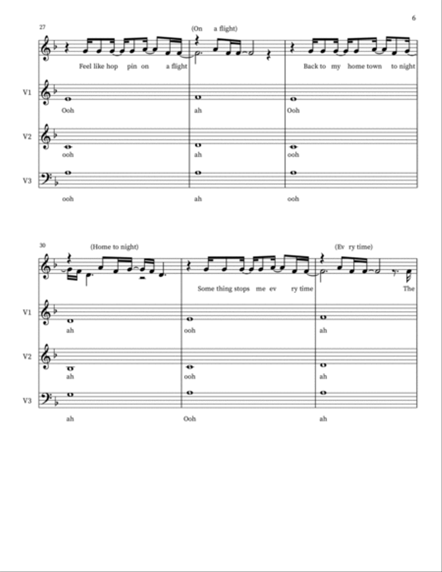 Party In The Usa 4-Part scores gallery preview page 6