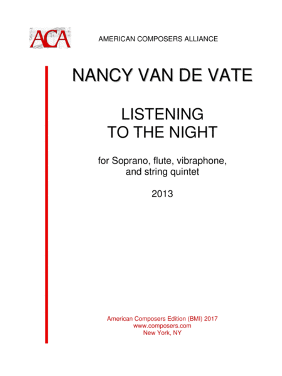 [Van de Vate] Listening to the Night Large Ensemble scores gallery preview page 1