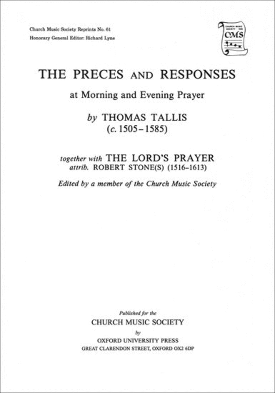 Preces and Responses Preces and Responses 4-Part scores gallery preview page 1