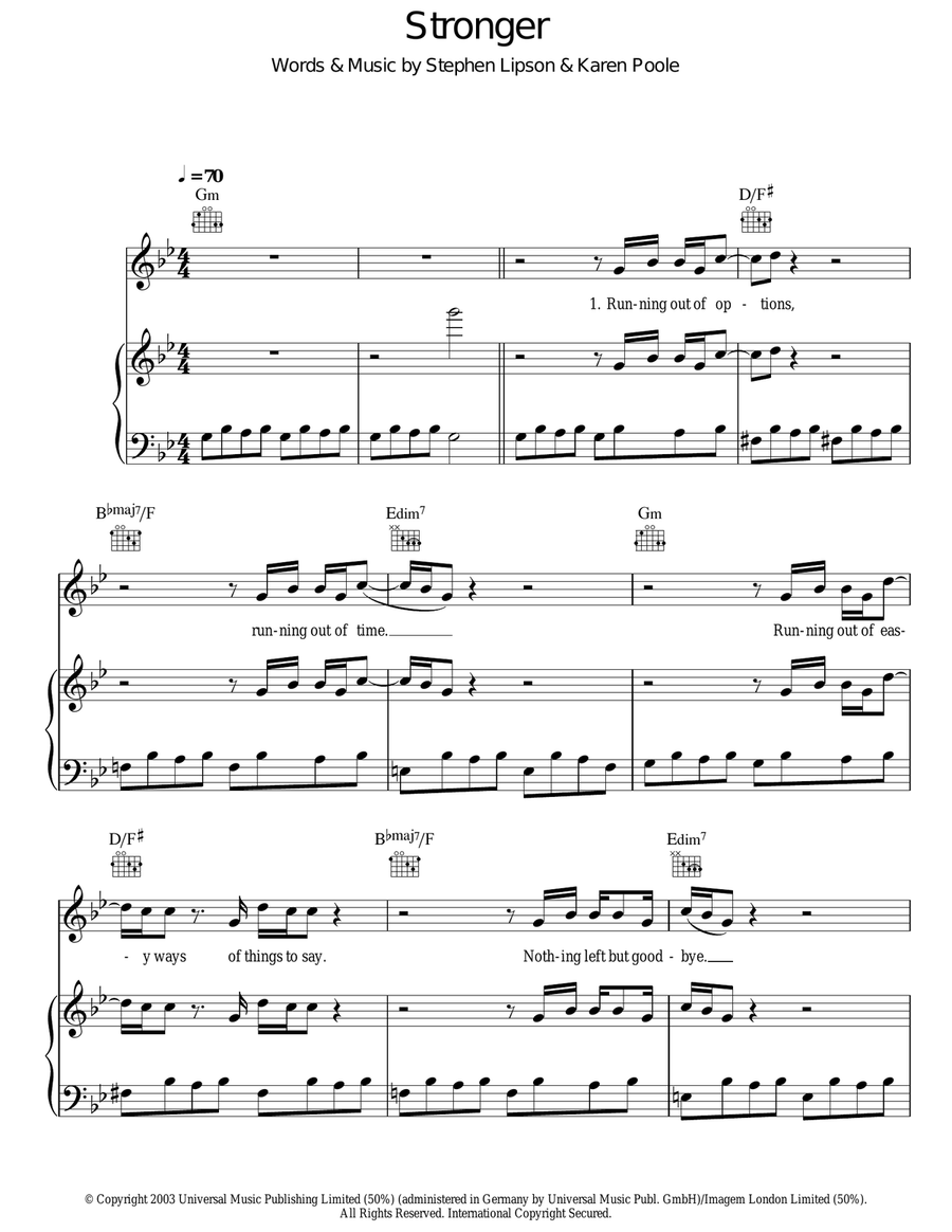Stronger Stronger Acoustic Guitar scores gallery preview page 1