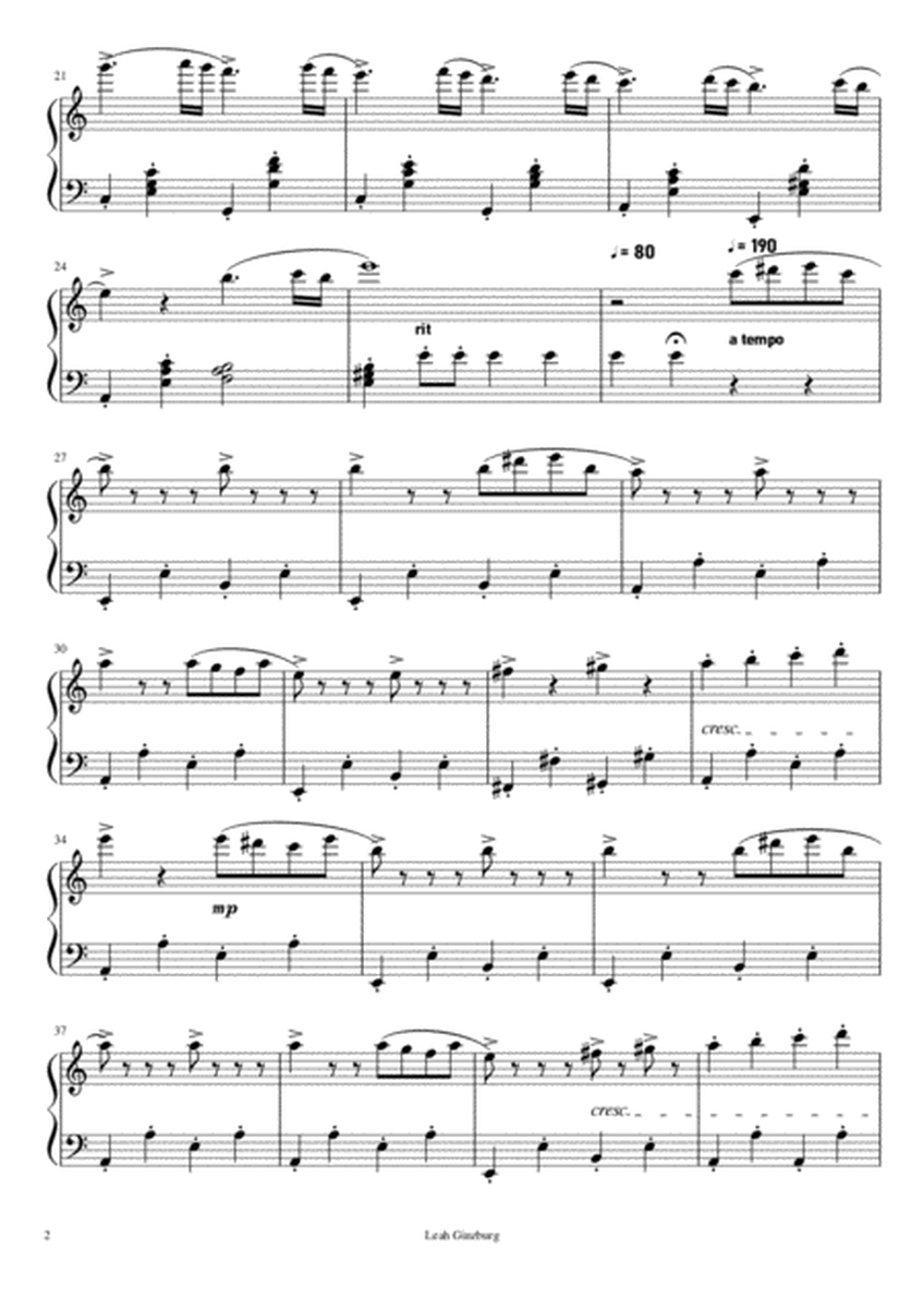 Persian March by Johann Strauss ||, Easy Piano Version