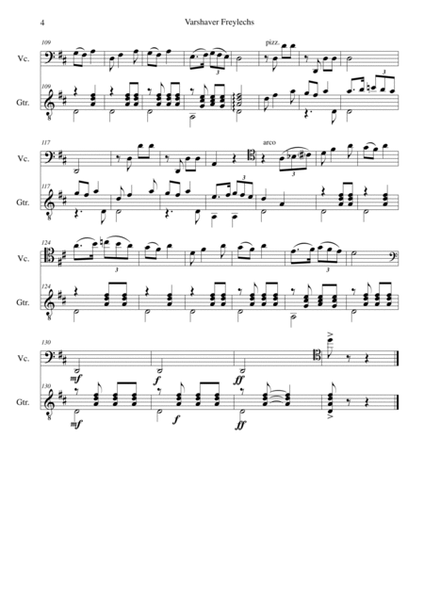 Varshaver Frelekhs for cello and guitar image number null