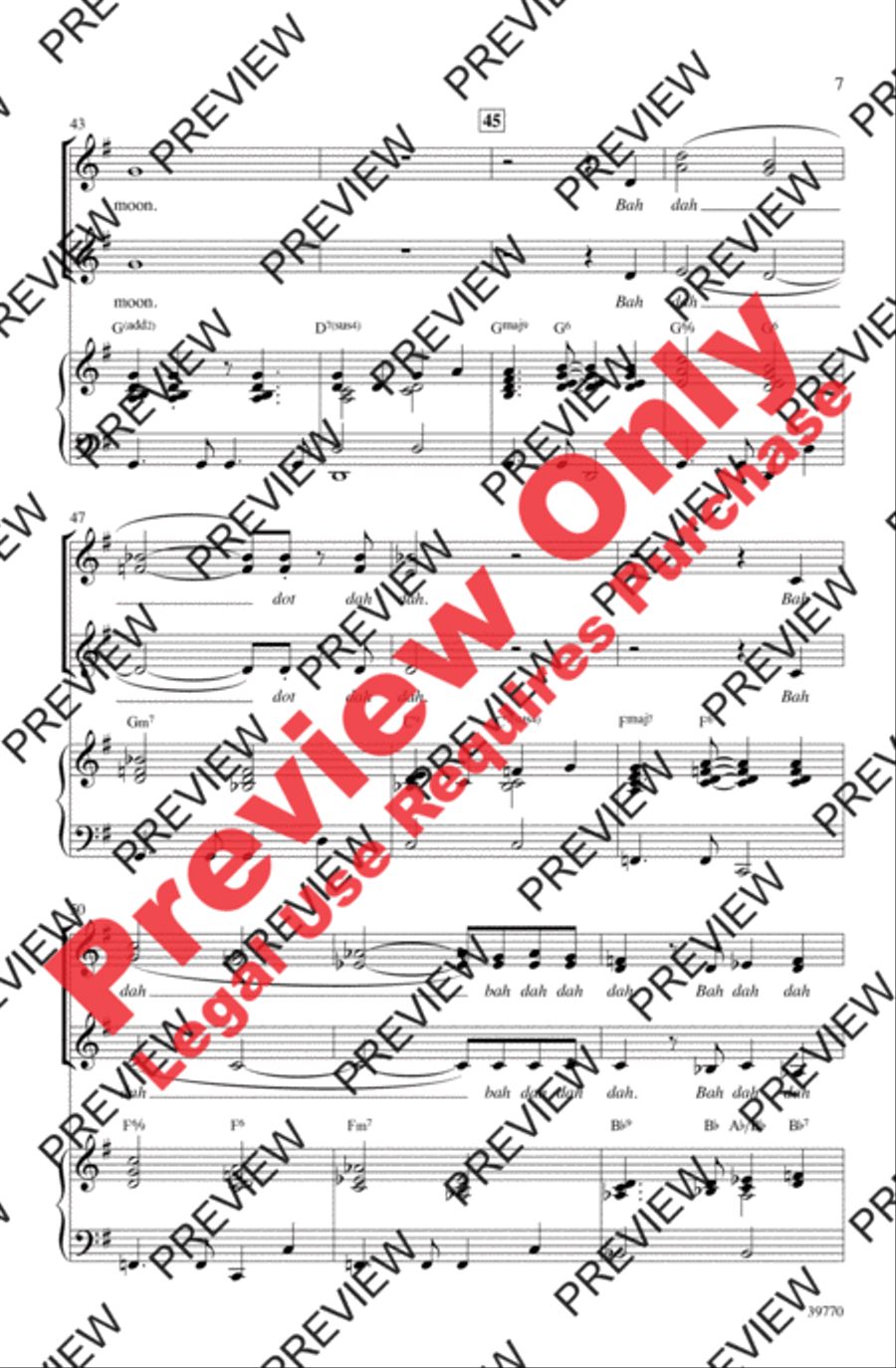 How High the Moon Women's Choir scores gallery preview page 7