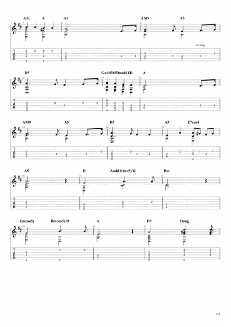 O Canada for fingerstyle guitar Fingerpicking Guitar scores gallery preview page 2