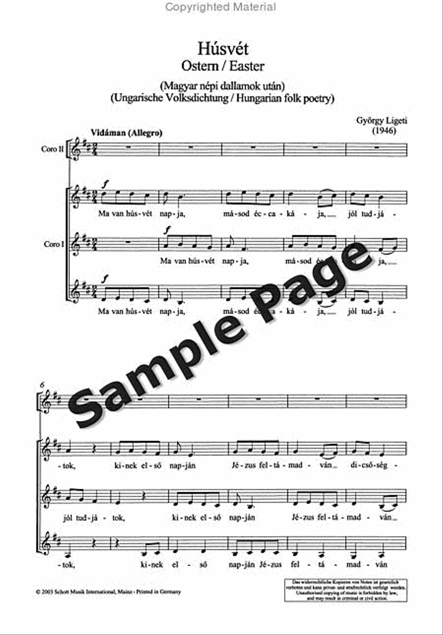 Husvet (Easter) Husvet (Easter) Choir scores gallery preview page 4