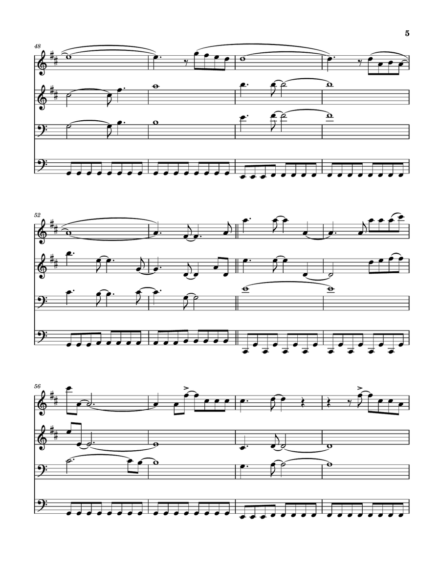 Feelslikeimfallinginlove Brass Quartet scores gallery preview page 6