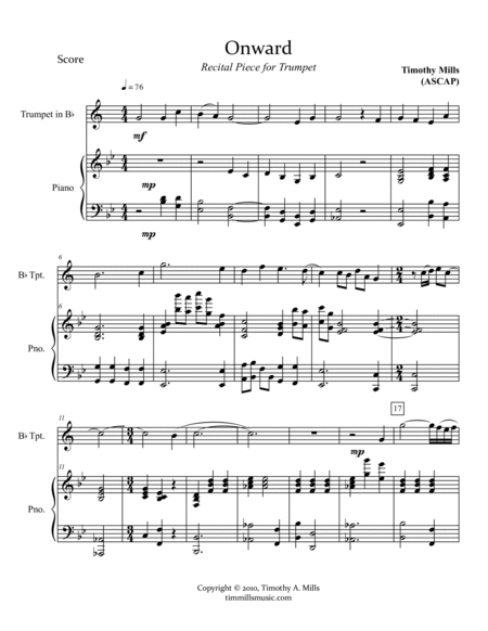 Onward: Recital Piece for Trumpet