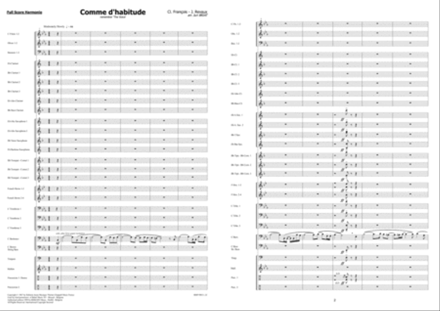 Comme d'Habitude Comme d'Habitude Concert Band scores gallery preview page 2