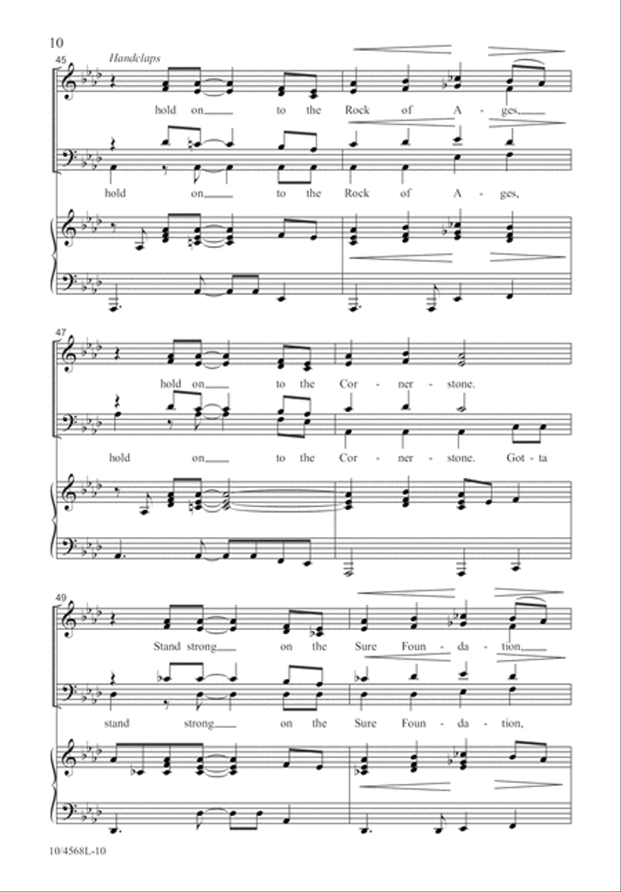 Hold On to the Rock 4-Part scores gallery preview page 11