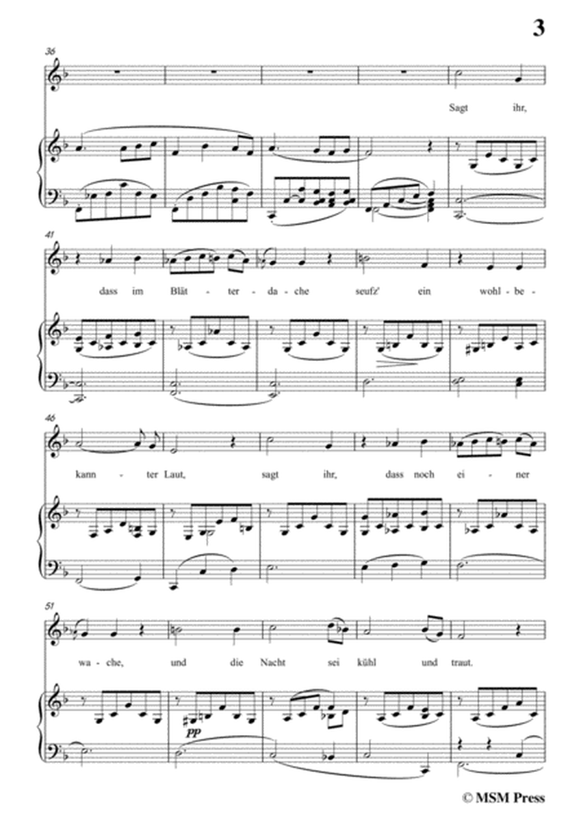 Schubert-Liebeslauschen(The Maiden's Serenade),D.698,in F Major,for Voice&Piano image number null