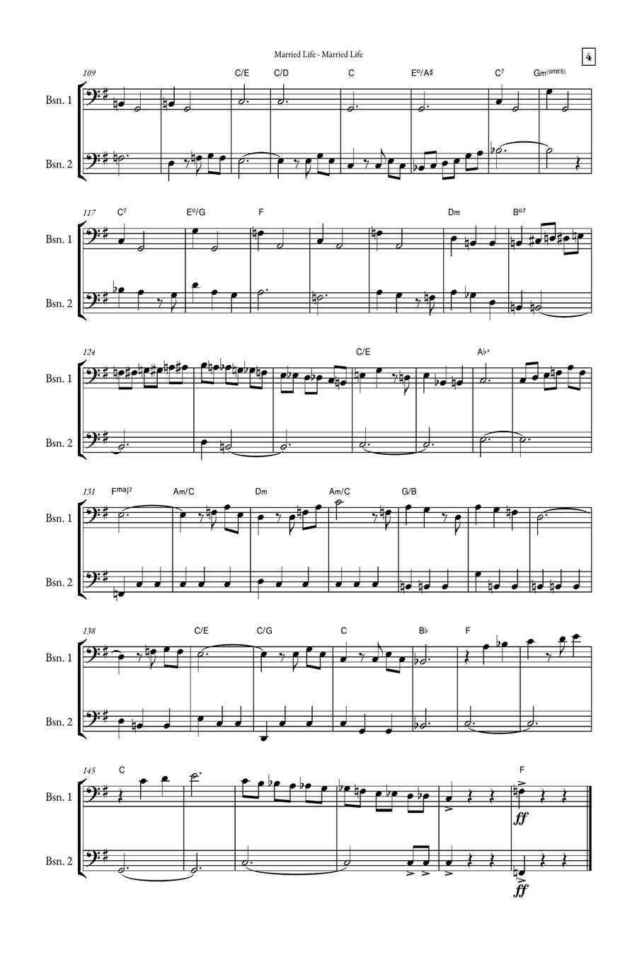 Married Life Woodwind Duet scores gallery preview page 4