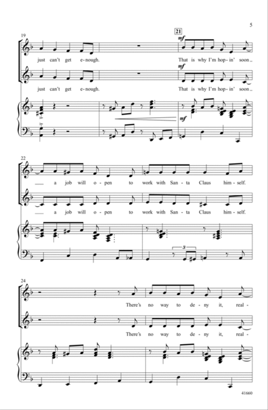 Shoulda Been a North Pole Elf Choir scores gallery preview page 3