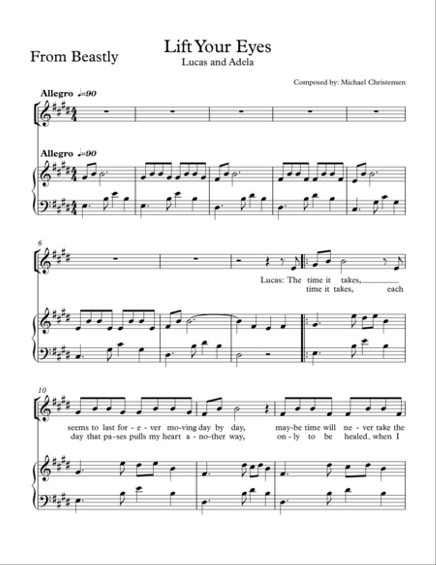 Lift Your Eyes Small Ensemble scores gallery preview page 1