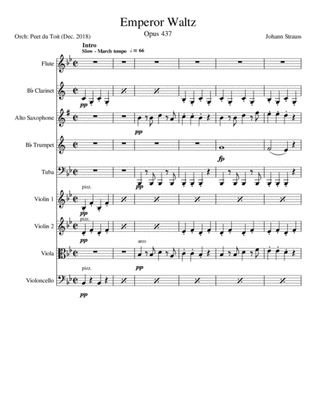 Emperor / Kaiser Waltz, Op. 437 - J Strauss Jr. (Mixed Ensemble)