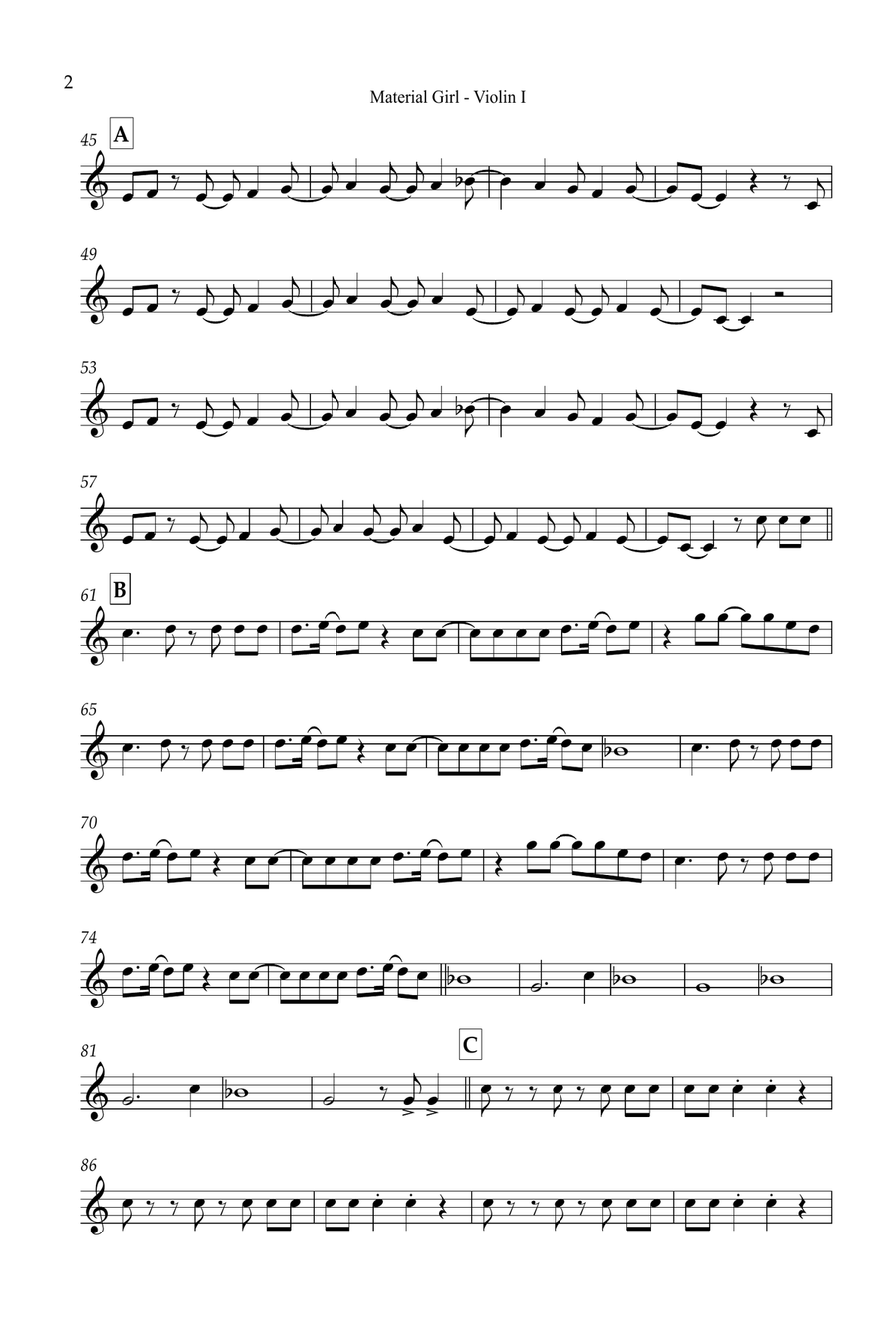 Material Girl Material Girl Small Ensemble scores gallery preview page 2
