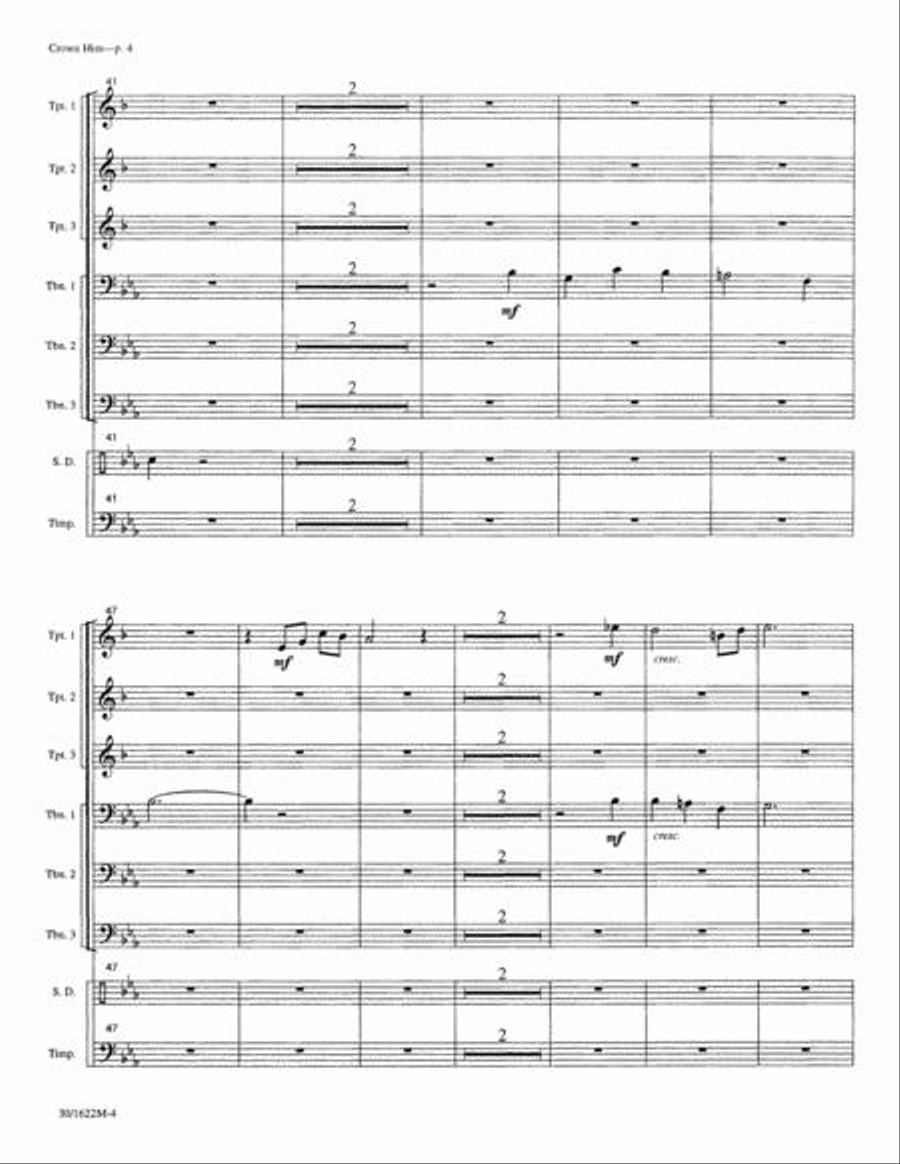 Crown Him, Lord of All - Brass and Percussion Choir scores gallery preview page 5