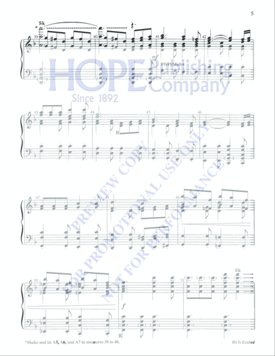 He Is Exalted 5-Octaves scores gallery preview page 5