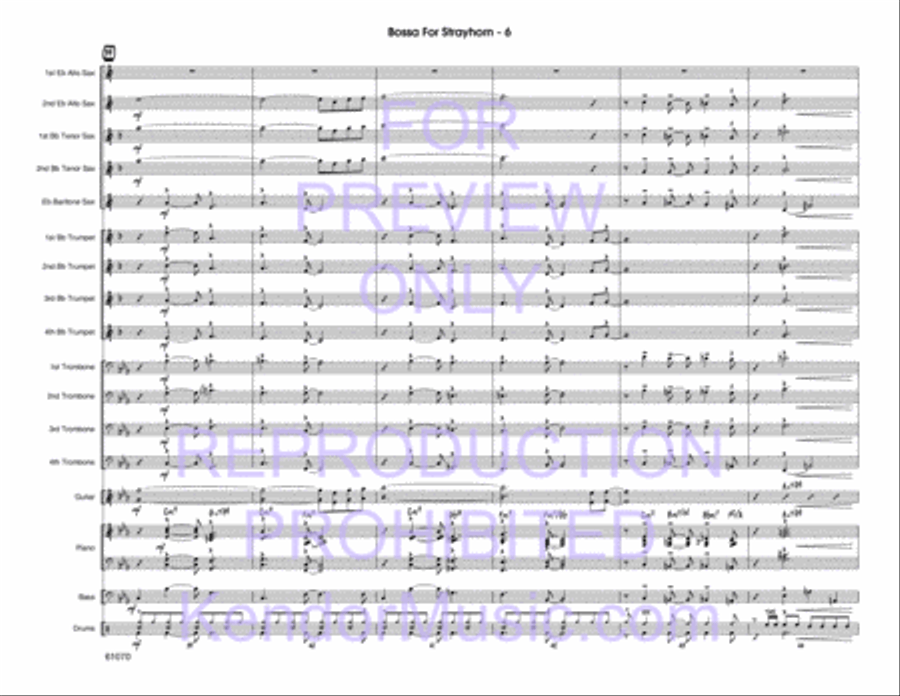 Bossa For Strayhorn Bossa For Strayhorn Jazz Ensemble scores gallery preview page 7