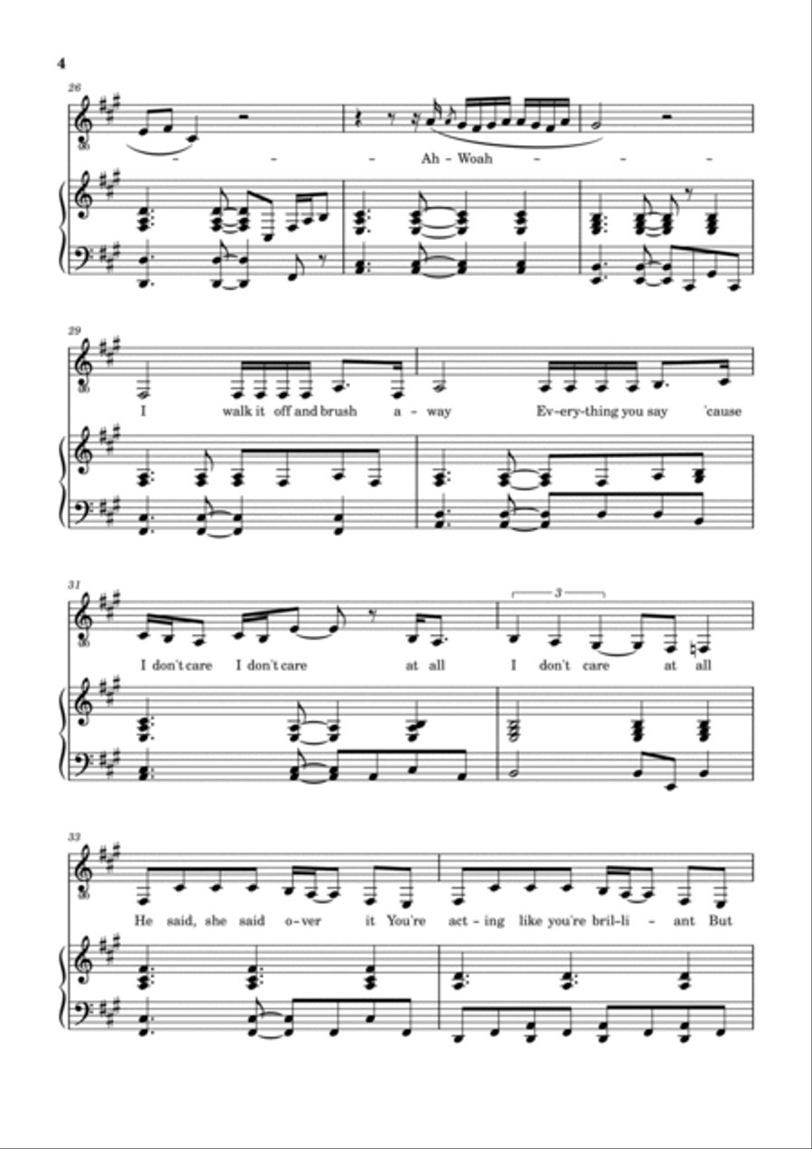You Don't Even Know Me Voice scores gallery preview page 4
