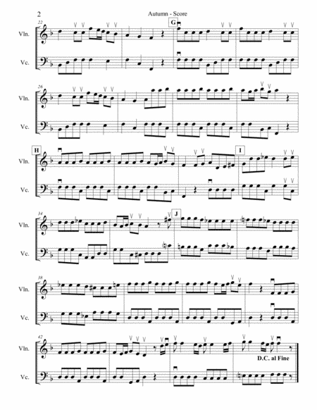 Vivaldi Autumn (Allegro) for Violin and Cello image number null