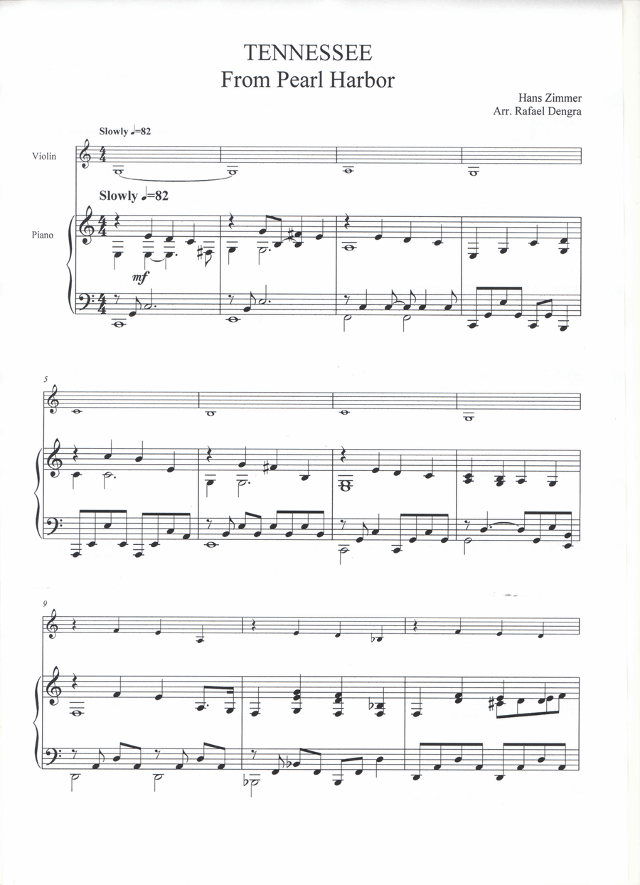Tennessee Tennessee Violin Solo scores gallery preview page 1